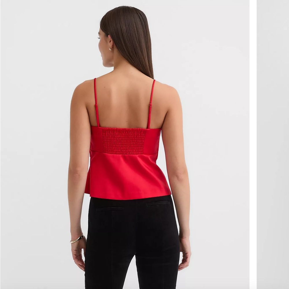 NWT Loft Bow Strappy Bustier Top Red Camisole - Picture 3 of 7